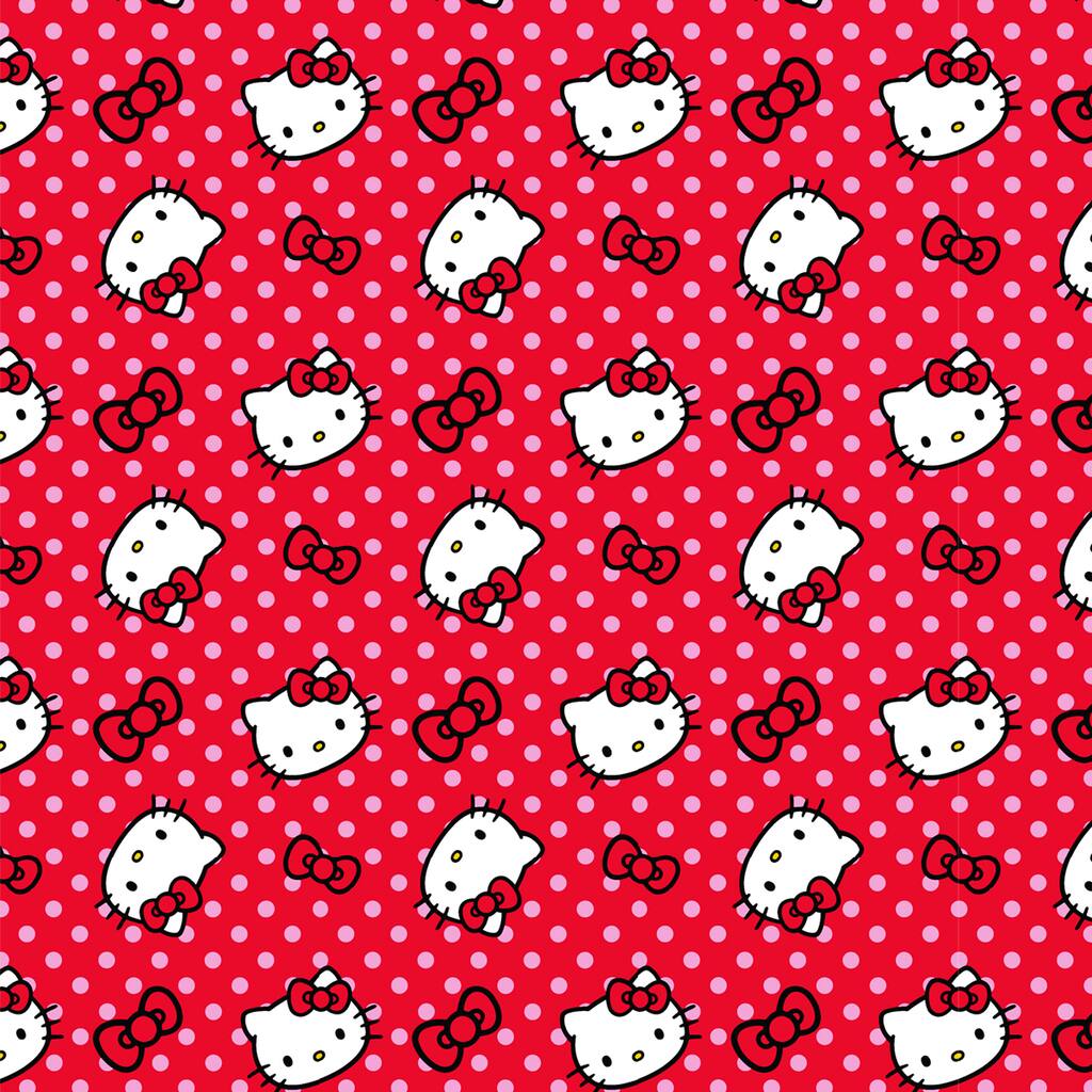 Hello Kitty Polka Dot Cotton Fabric